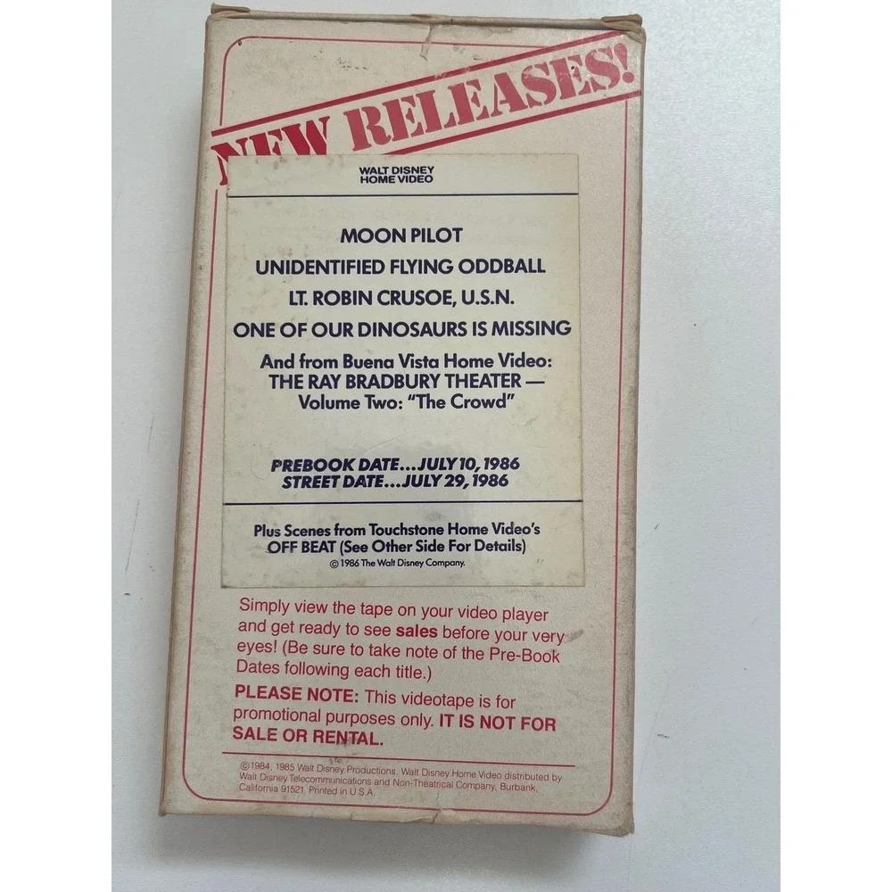 Walt Disney Off Beat 1986 Promo Tape Tweet Bird 1987 *Dust‎ Jacket|Sleeves only*
